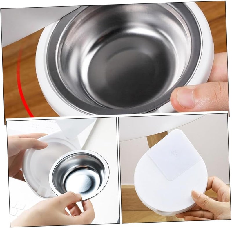 منفضة سجائر دوارة من الفولاذ المقاوم للصدأ قابلة للفك تحت المكتب حامل رماد سهل التنظيف للاستخدام الداخلي والخارجي - Image 3